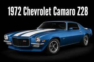 1972 Chevrolet Camaro Z28 Blue Muscle Car Wall Art
