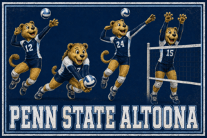 Penn State Altoona Volleyball Lions Printed Wall Art