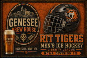 Genesee Brew House Rochester Tigers Hockey Vintage-Style Wall Art