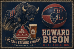 Distressed Bison Basketball and Brewing Wall Art