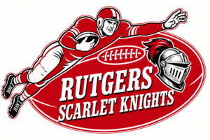 Rutgers Scarlet Knights Football Player and Knight Design
