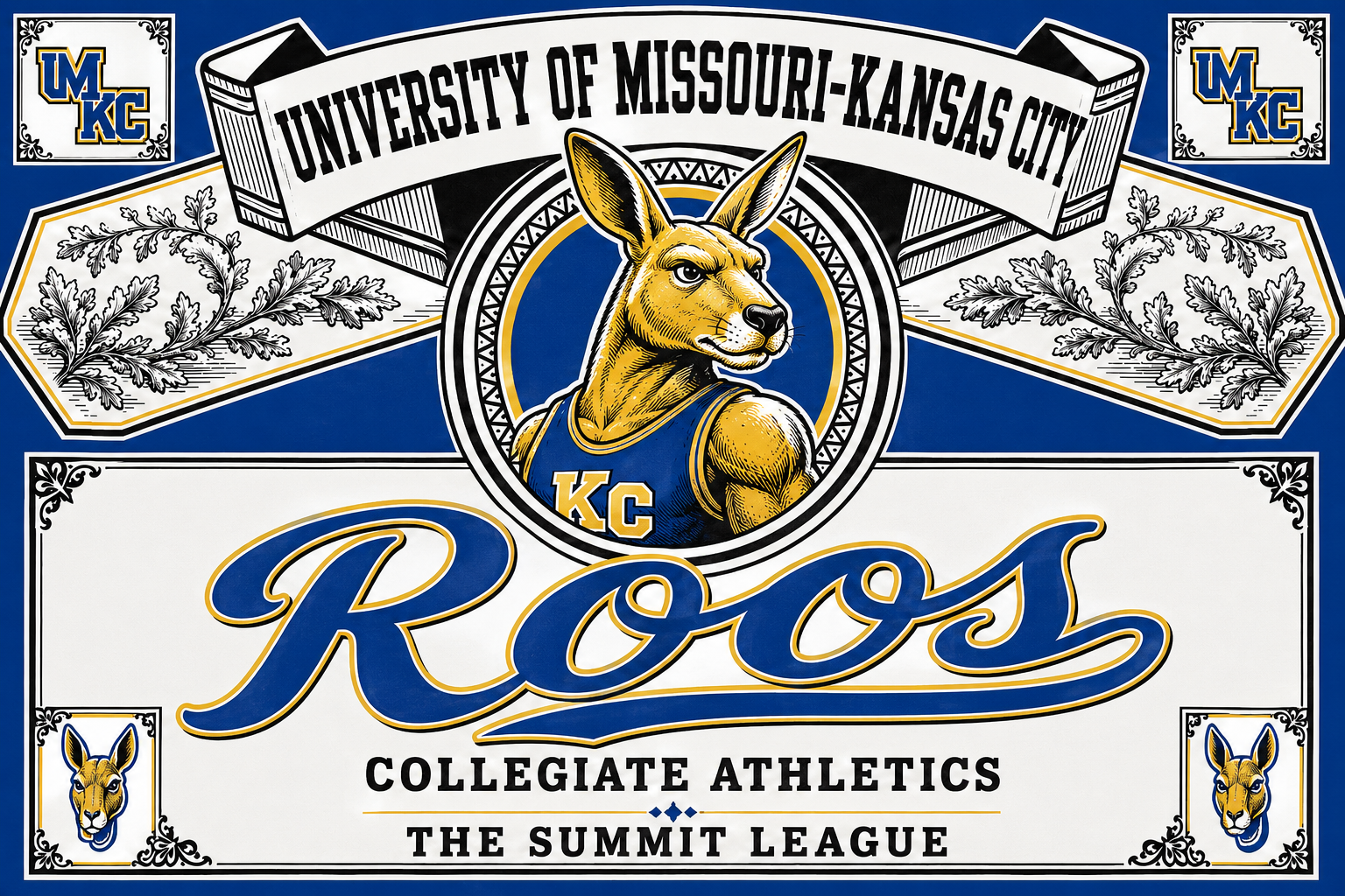 UMKC Roos Collegiate Athletics Vintage-Style Wall Art