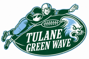 Tulane Green Wave Football Player and Lion Wall Art