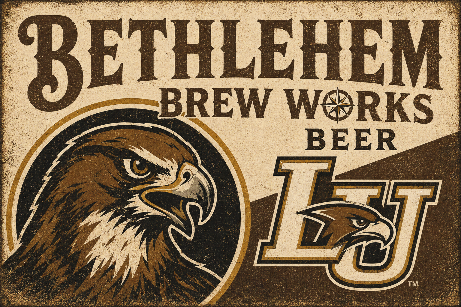 Bethlehem Brew Works Eagle Vintage-Style Wall Sign