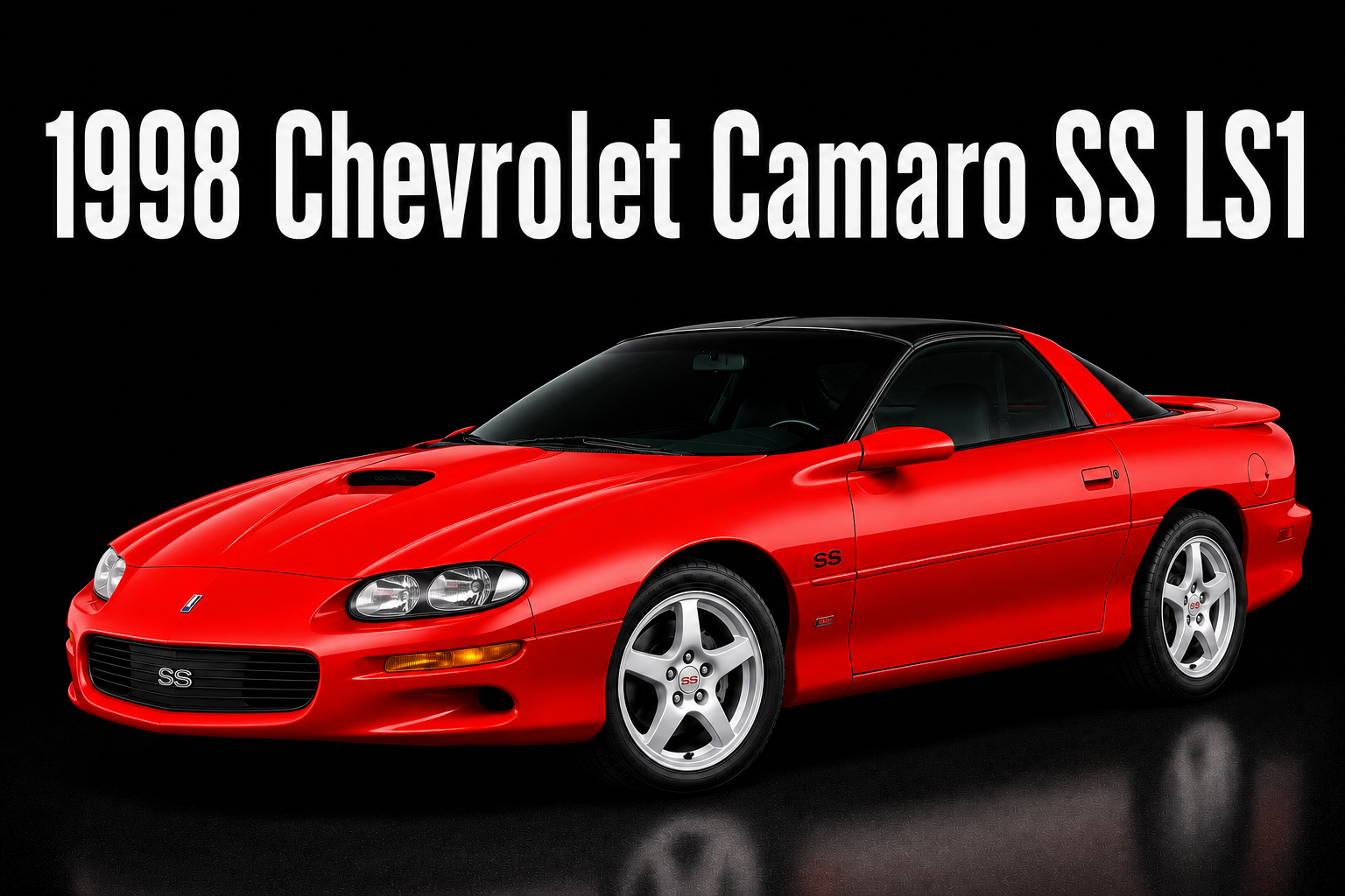 1998 Chevrolet Camaro SS LS1 Red Sports Car Wall Art