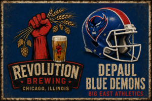 DePaul Blue Demons Revolution Brewing Vintage-Style Wall Art