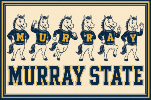 Murray State Horse Mascots Typography Wall Art Print