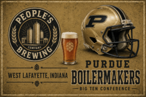 Purdue Boilermakers Vintage-Style Brewery Football Wall Art