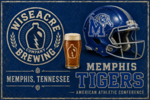 Memphis Tigers-Inspired Brewery Football Wall Art