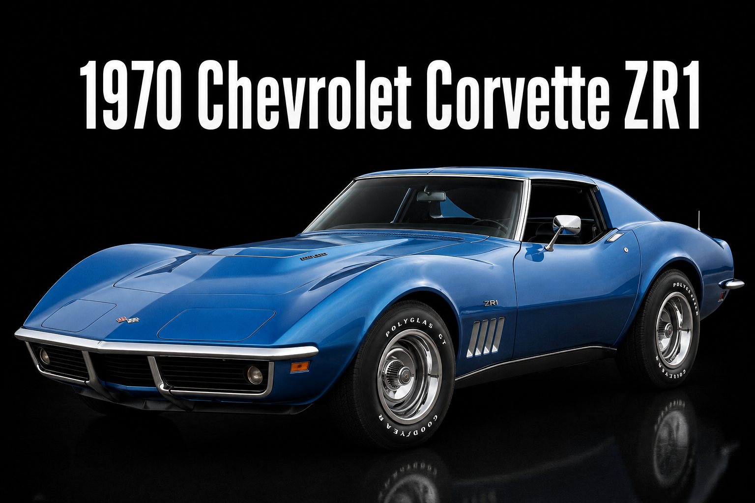 1970 Chevrolet Corvette ZR1 Blue Sports Car Wall Art