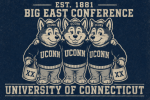 UConn Huskies Big East Conference Vintage-Style Wall Art