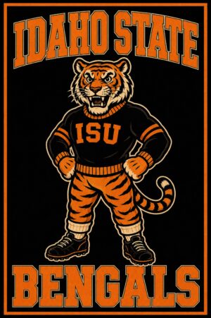 Idaho State Bengals Tiger Mascot Wall Art