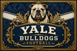 Yale Bulldogs Football Bulldog Emblem Wall Art