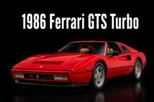 1986 Ferrari GTS Turbo Red Sports Car Wall Art