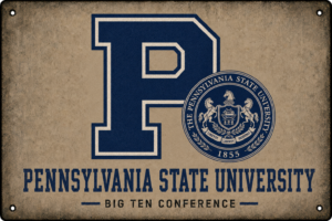 Pennsylvania State University Navy P Wall Sign
