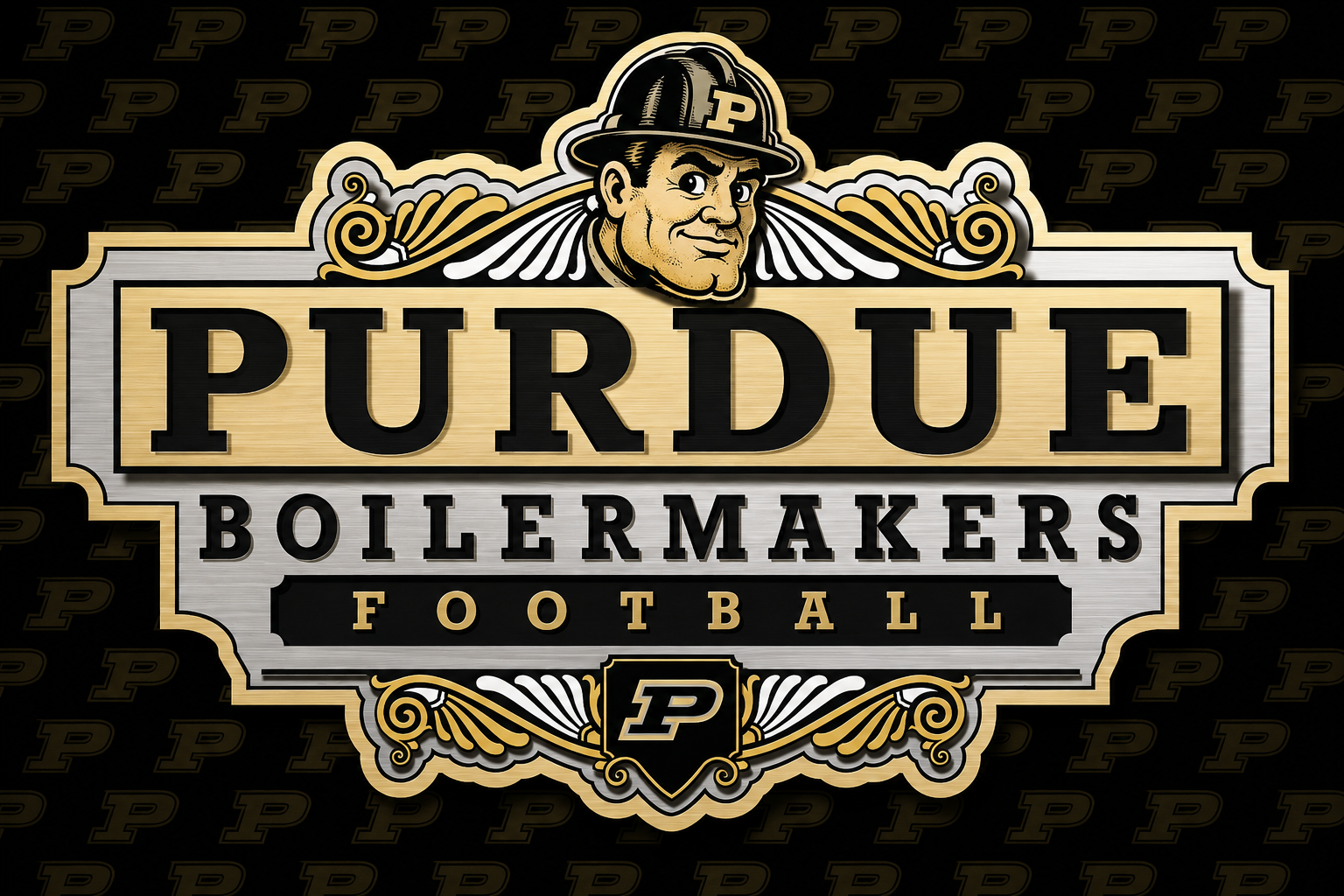 Purdue Boilermakers Football Vintage-Style Wall Art