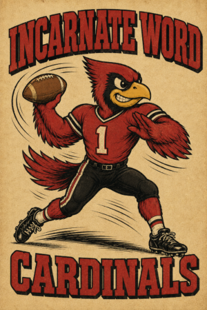 Incarnate Word Cardinals Football Vintage-Style Wall Art