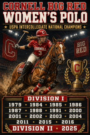 Cornell Big Red Women's Polo Championship Poster