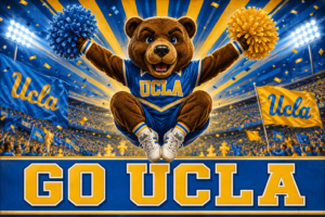 UCLA-Style Cheer Bear Stadium Wall Art