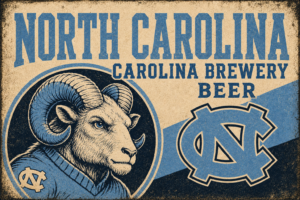 North Carolina Ram Carolina Brewery Beer Wall Art