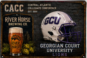 Georgian Court University Lions CACC Vintage-Style Wall Sign