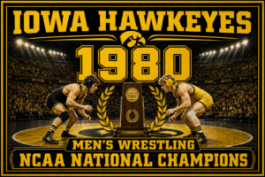 Iowa Hawkeyes 1980 Men's Wrestling Champions Wall Art