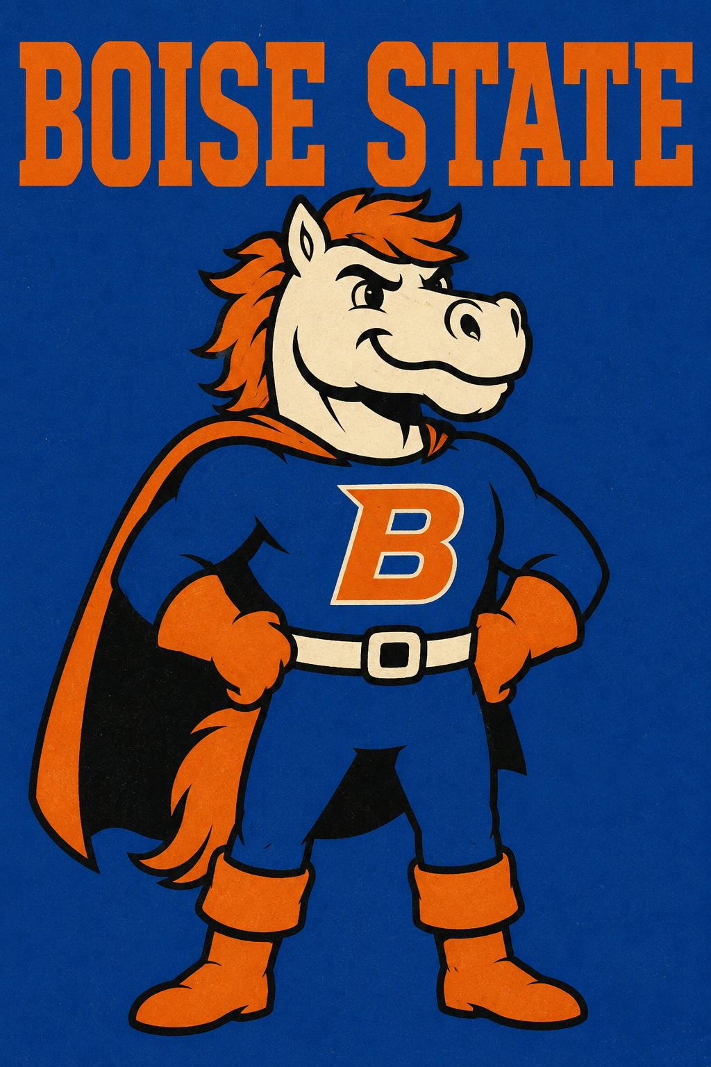 Boise State Bronco Mascot Printed Wall Art