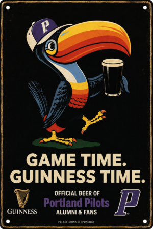 Guinness Portland Pilots Toucan Game Time Wall Sign