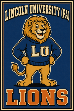 Lincoln University (PA) Lions Mascot Wall Art Poster
