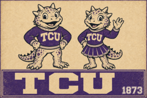 TCU Horned Frogs Vintage-Style 1873 Wall Art Print