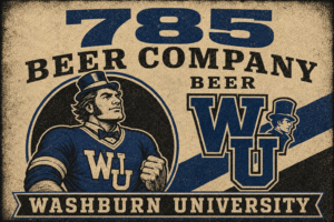 785 Beer Company Washburn University Vintage-Style Wall Art