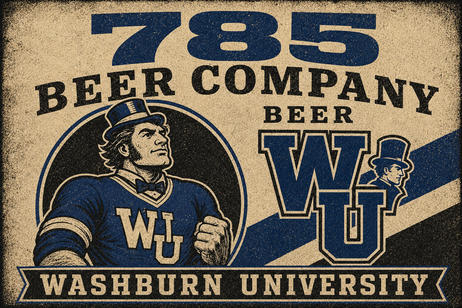 785 Beer Company Washburn University Vintage-Style Wall Art