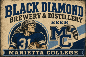 Black Diamond Brewery & Distillery Marietta College Football Wall Art