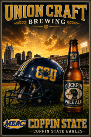 Coppin State Eagles Football & Union Craft Brewing Wall Art