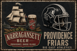 Narragansett Beer Providence Friars Vintage-Style Poster