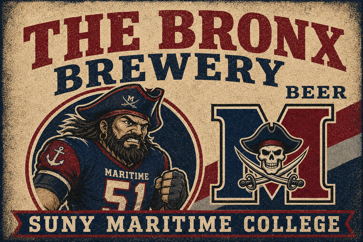 The Bronx Brewery SUNY Maritime College Pirate Wall Art