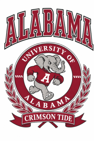 Alabama Crimson Tide Elephant Emblem Wall Art