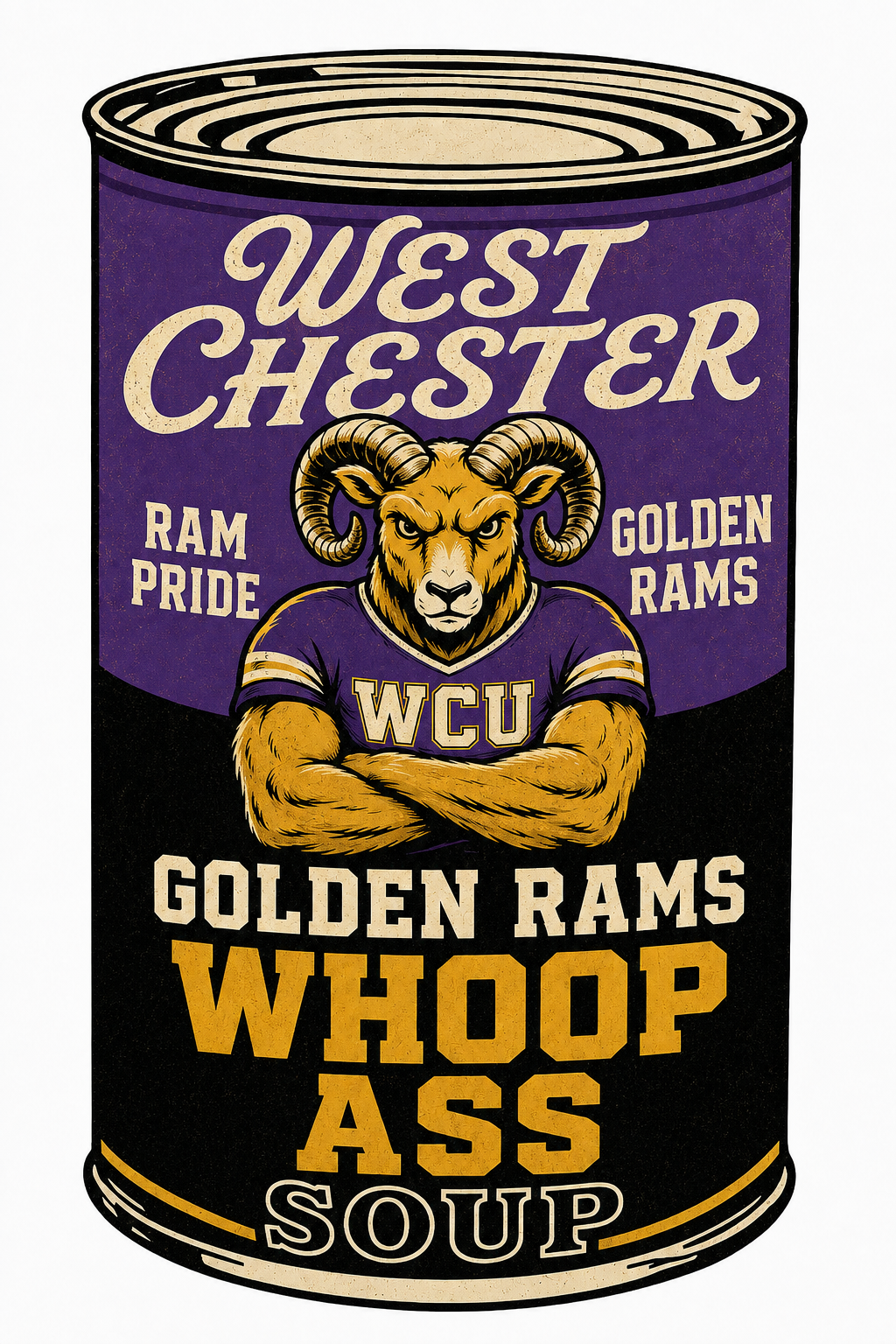 Golden Rams Whoop Ass Soup Can-Style Wall Art