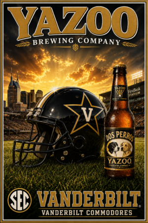 Vanderbilt Commodores Football & Yazoo Brewing Poster