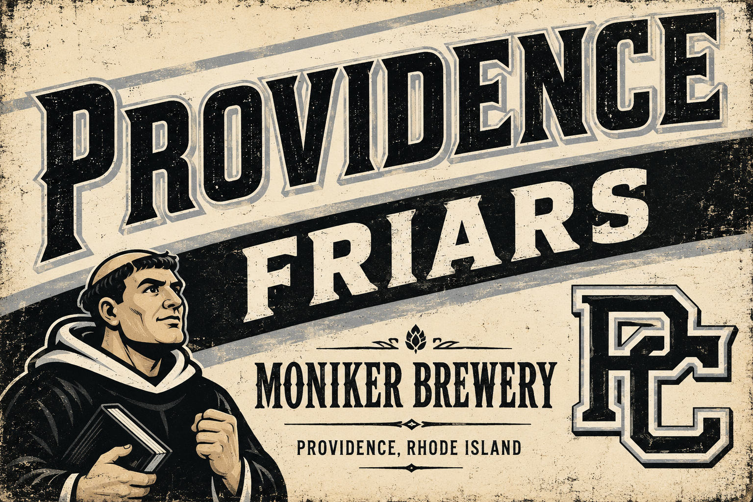 Providence Friars Moniker Brewery Vintage-Style Wall Art