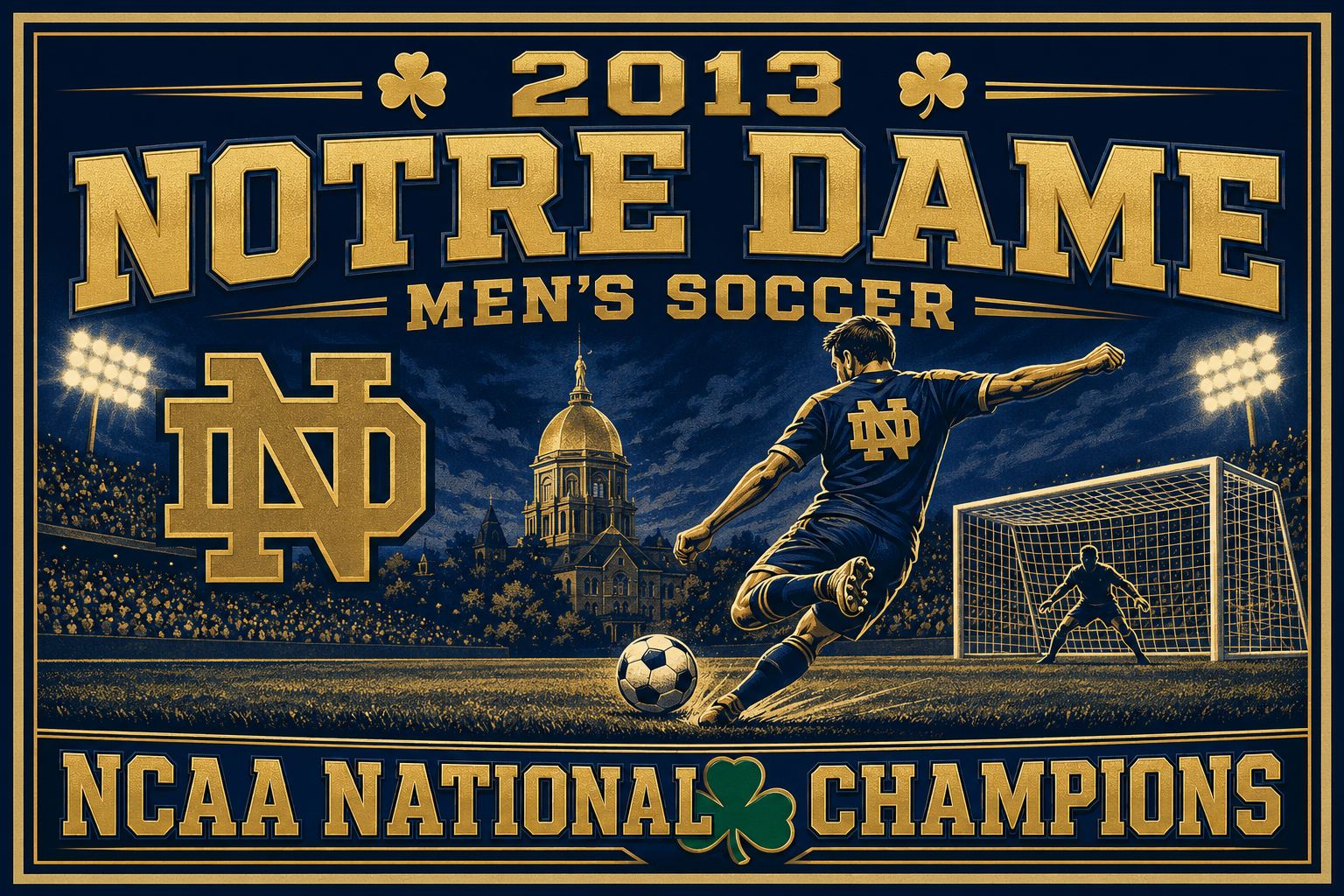 2013 Notre Dame Men’s Soccer National Champions Wall Art