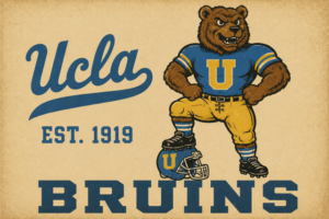 Vintage-Style UCLA Bruins Bear Wall Art