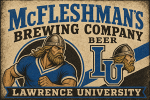 Lawrence University Viking Brewing Company Vintage-Style Wall Art
