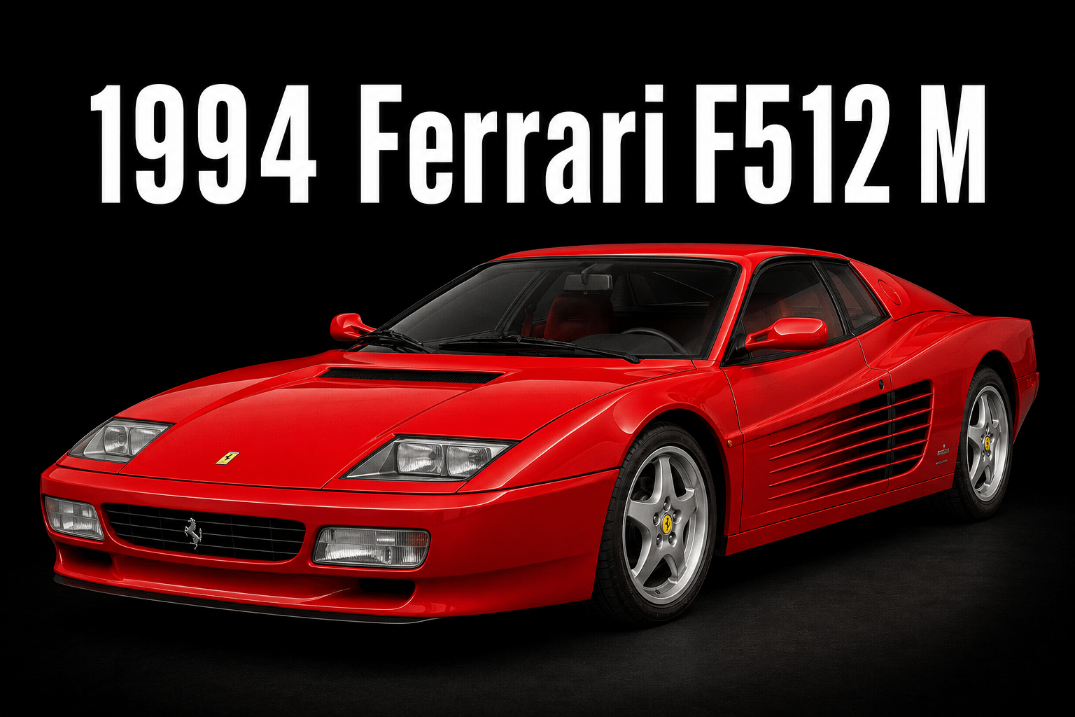 1994 Ferrari F512 M Red Sports Car Wall Art Print
