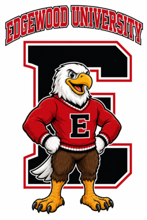 Edgewood University Eagle Mascot Wall Art Design