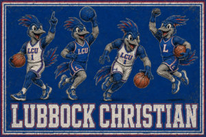 Lubbock Christian Basketball Mascots Vintage-Style Wall Art