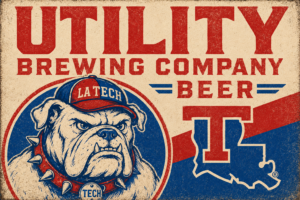 Utility Brewing Company Bulldog Vintage-Style Wall Art