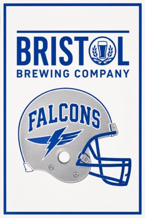 Bristol Brewing Company Falcons Football Helmet Wall Art