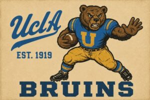 UCLA Bruins Bear Vintage-Style Sports Wall Art