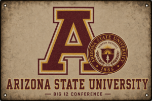 Arizona State University Vintage-Style Big 12 Wall Sign